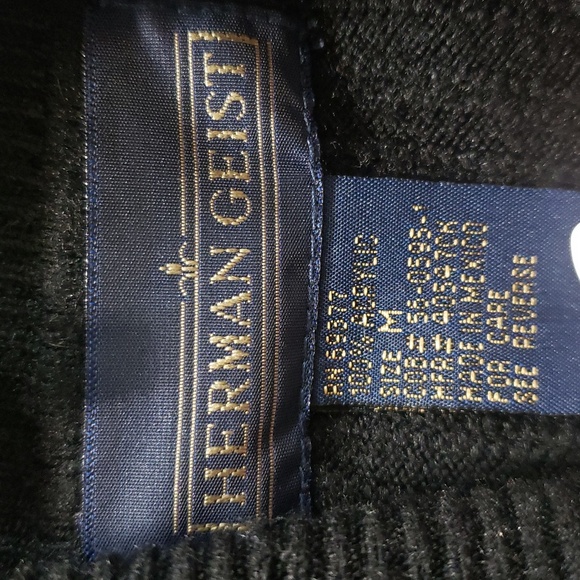Herman Geist Black Ribbed Cable Knit Short Sleeve Turtleneck Sweater, M - Picture 4 of 4